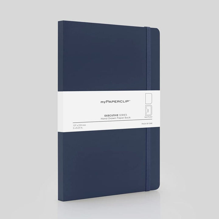 myPAPERCLIP Executive Series Notebook (ESP192M-P) - SCOOBOO - ESP192M-P Blue - Plain
