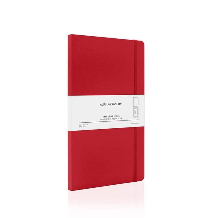 myPAPERCLIP Executive Series Notebook (ESP192M-P) - SCOOBOO - ESP192M-P Red - Plain