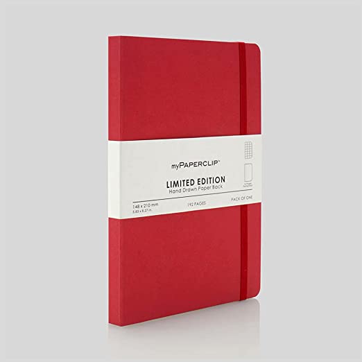 Mypaperclip Limited Edition Hand Drawn Paper Back Ruled Notebook (A5-Size) - SCOOBOO - LEP192A5-R RUBY - Ruled