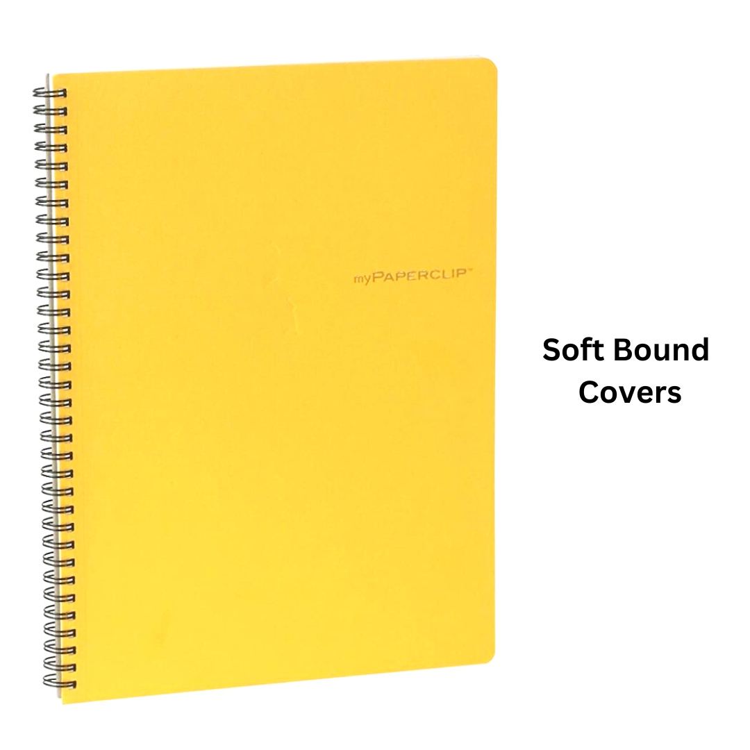 Mypaperclip-Ruled-Wiro-Notebook - SCOOBOO - WIRO128XL-R Yellow - Ruled