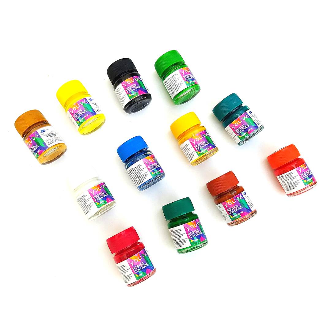 Navneet Youva Poster Colors- 8 Shades - SCOOBOO - Poster paints
