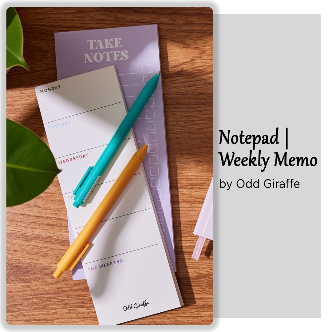 Odd Giraffe Notepad | Weekly Memo - SCOOBOO - Planners