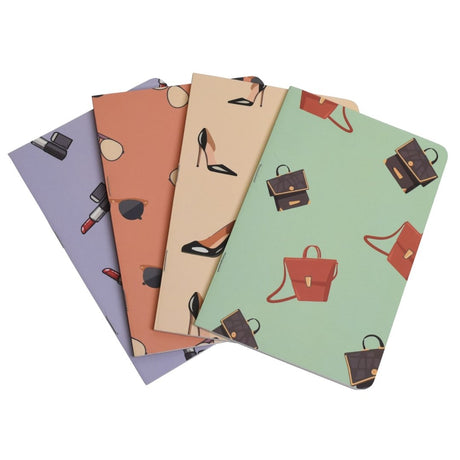 Papboo Set Of 4 Unruled Notebooks - SCOOBOO - Plain