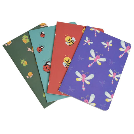 Papboo Set Of 4 Unruled Notebooks - SCOOBOO - Plain