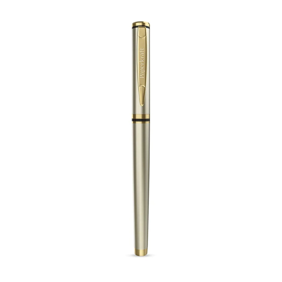 Paperkraft Beethoven Roller Ball Pen- Chrome Gold(Pack of 1) - SCOOBOO - 04030155 -
