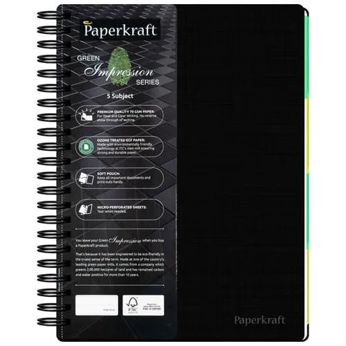 Paperkraft Impression Series 5 Subject Notebook - SCOOBOO - 02250058OR - Ruled