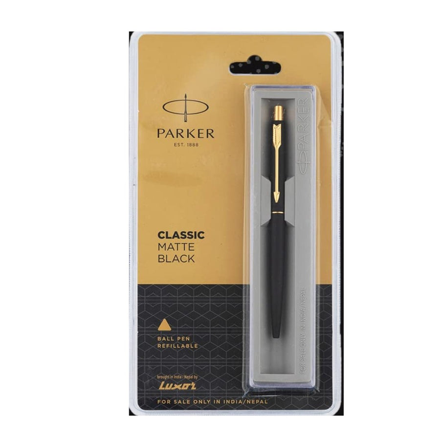 Parker Classic Matte Black Gold Trim Ball Pen - SCOOBOO - 9000013841 - Ball Pen