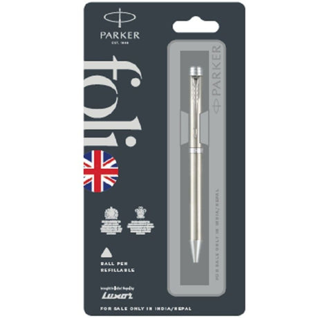 Parker Folio Stainless Steel Ball Pen - SCOOBOO - EST 1888 - Ball Pen