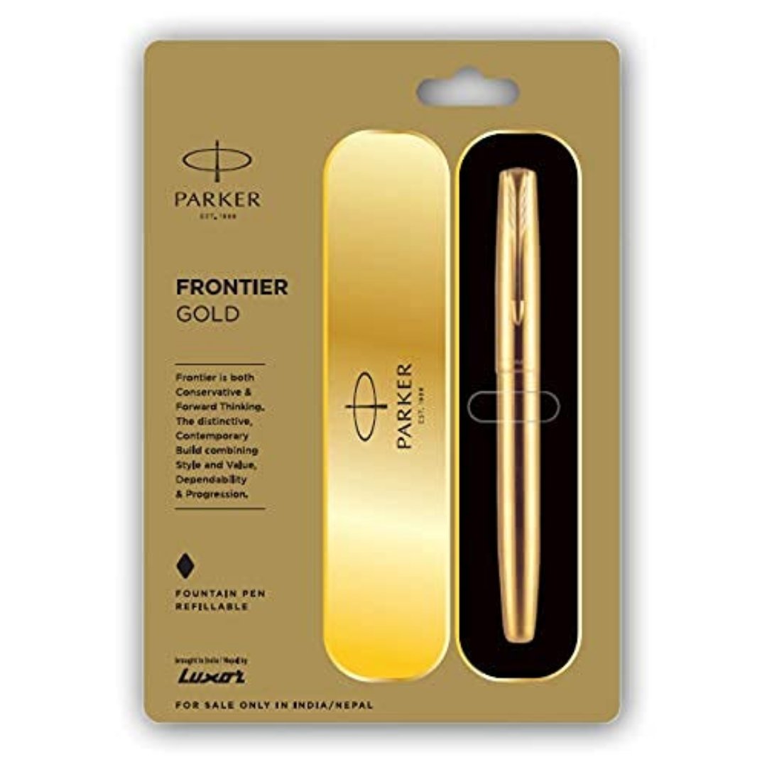 Parker Frontier Gold Fountain Pen - SCOOBOO - Fountain Pen