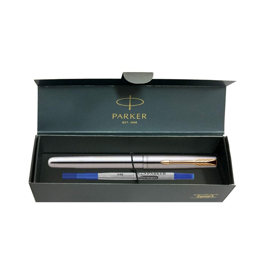 Parker Frontier Stainless Steel CT Roller Ball Pen - SCOOBOO - 9000020636 - Roller Ball Pen