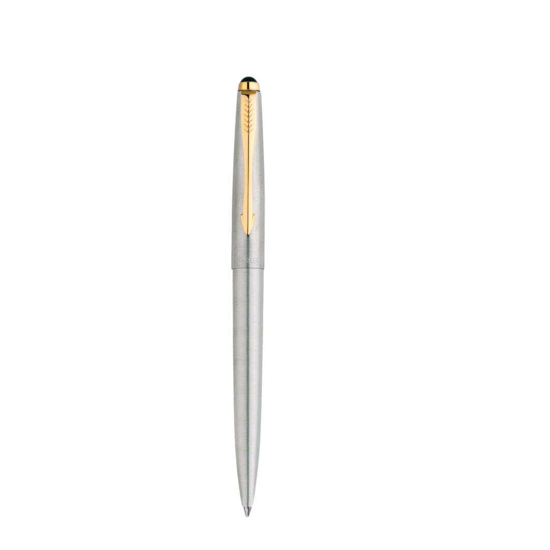 Parker Galaxy Stainless Steel Gold Trim Ball Pen - SCOOBOO - 9000019076 - Ball Pen
