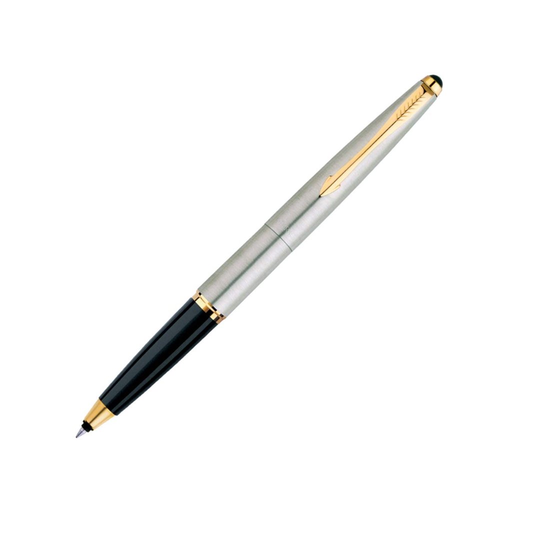 Parker Galaxy Stainless Steel Gold Trim Roller Ball Pen - SCOOBOO - 9000019077 - Roller Ball Pen