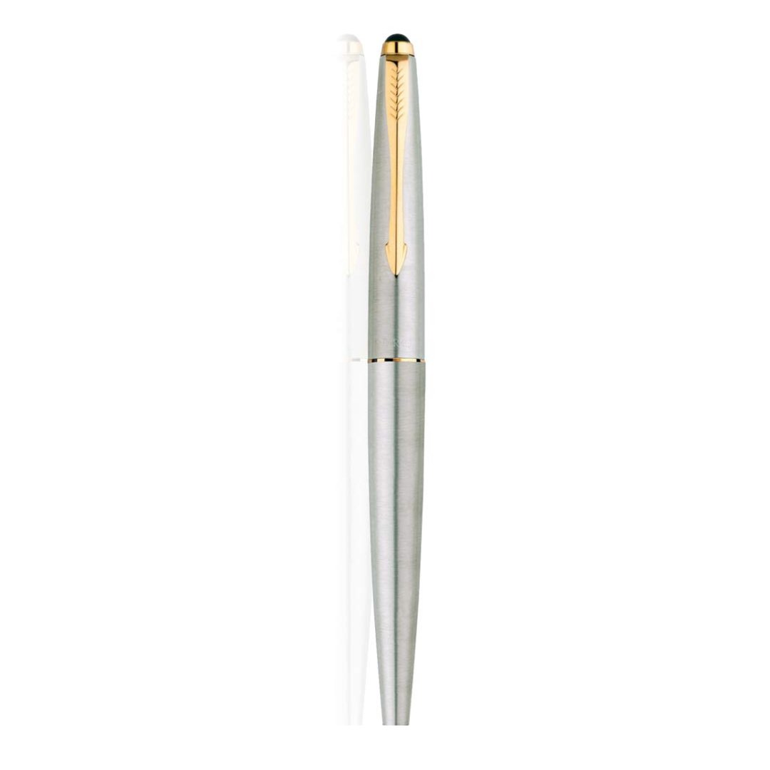 Parker Galaxy Stainless Steel Gold Trim Roller Ball Pen - SCOOBOO - 9000019077 - Roller Ball Pen
