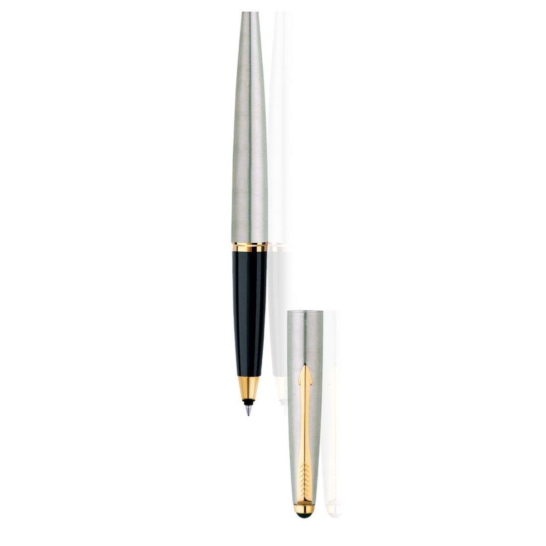 Parker Galaxy Stainless Steel Gold Trim Roller Ball Pen - SCOOBOO - 9000019077 - Roller Ball Pen