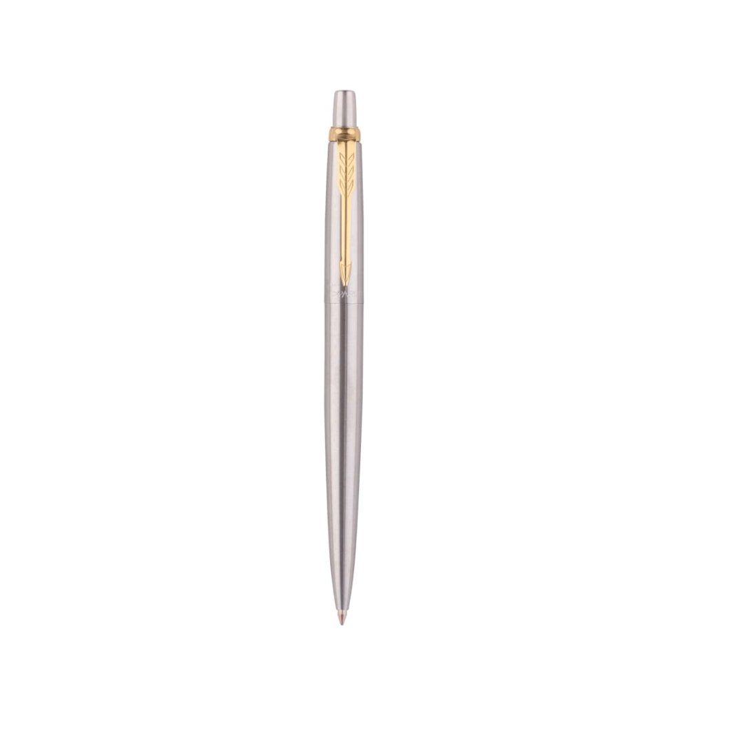 Parker Jotter London Stainless Steel Gold Trim Ball Pen - SCOOBOO - 9000012095 - BALL PEN