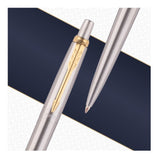 Parker Jotter London Stainless Steel Gold Trim Ball Pen - SCOOBOO - 9000012095 - BALL PEN