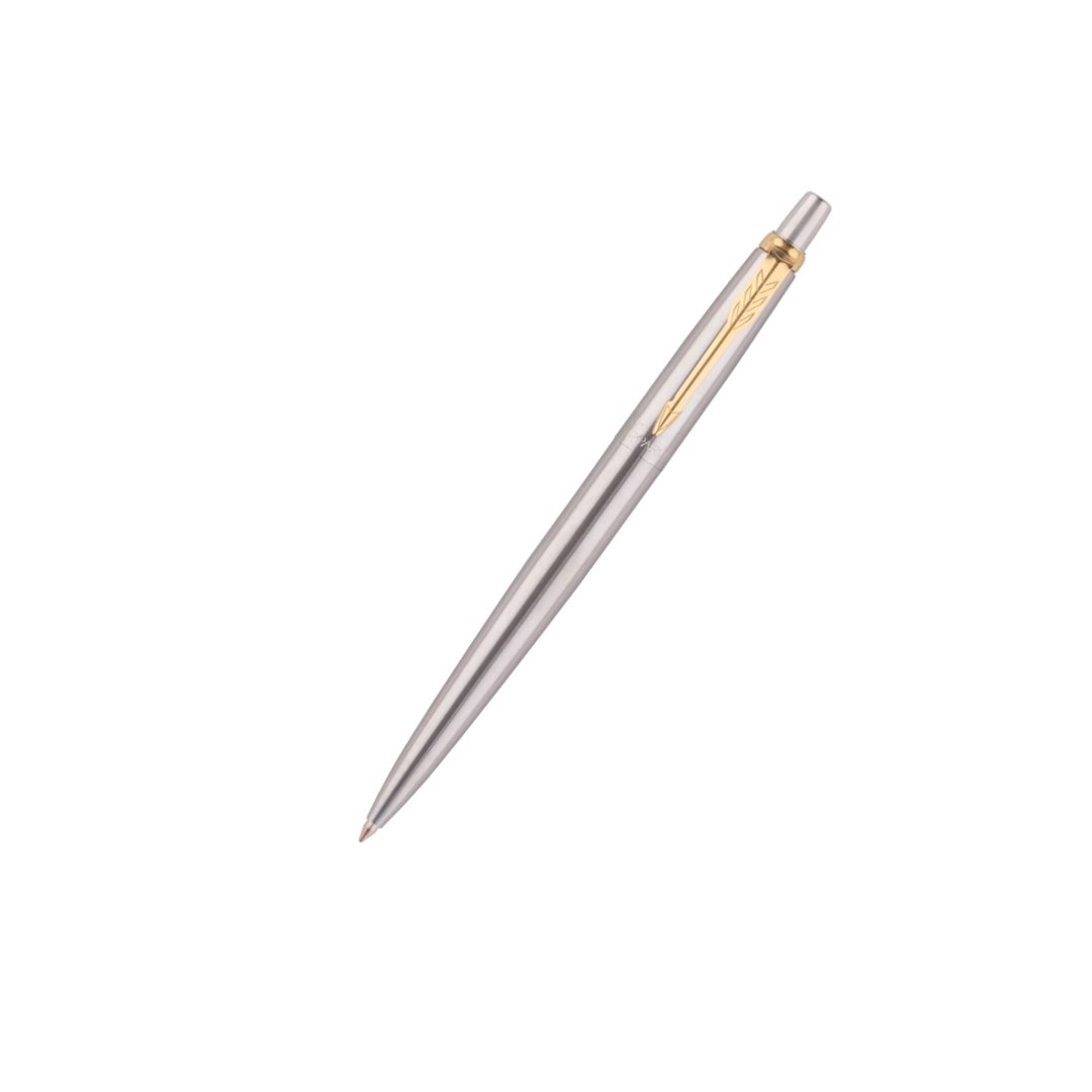 Parker Jotter London Stainless Steel Gold Trim Ball Pen - SCOOBOO - 9000012095 - BALL PEN