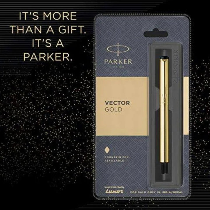 Parker Vector Gold Fountain Pen - SCOOBOO - Fountain Pen