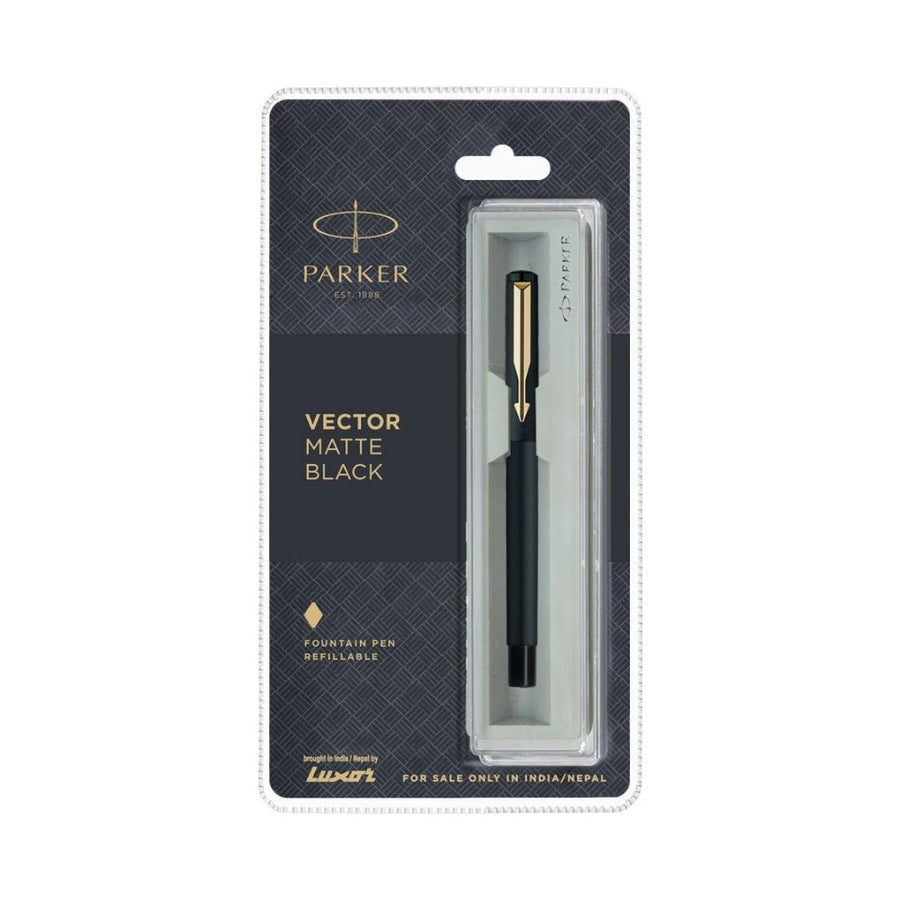 Parker Vector Matte Black Fountain Pen - SCOOBOO - Fountain Pen
