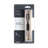 Parker Vector Standard Chrome Trim Ball Pen -Blue Ink - SCOOBOO - 9000017255 - BALL PEN