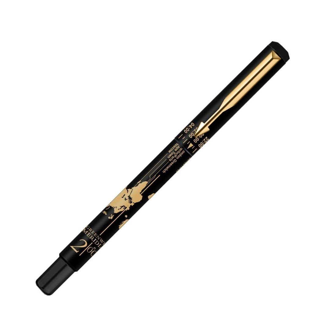 Parker Vector Timecheck Roller Ball Pen Gold Trim-BLUE - SCOOBOO - 9000025344 - Roller Ball Pen