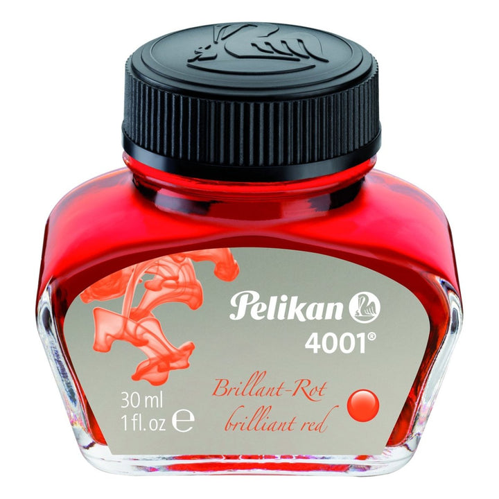Pelikan 4001 Ink Bottle- 30ml - SCOOBOO - PE_4001_INKBTL_BRL_RED_30ML_301036 - Ink
