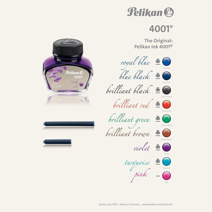 Pelikan 4001 Ink Bottle- 62.5 ml - SCOOBOO - PE_4001_INKBTL_BLU_BLK_62ML_329151 - Ink