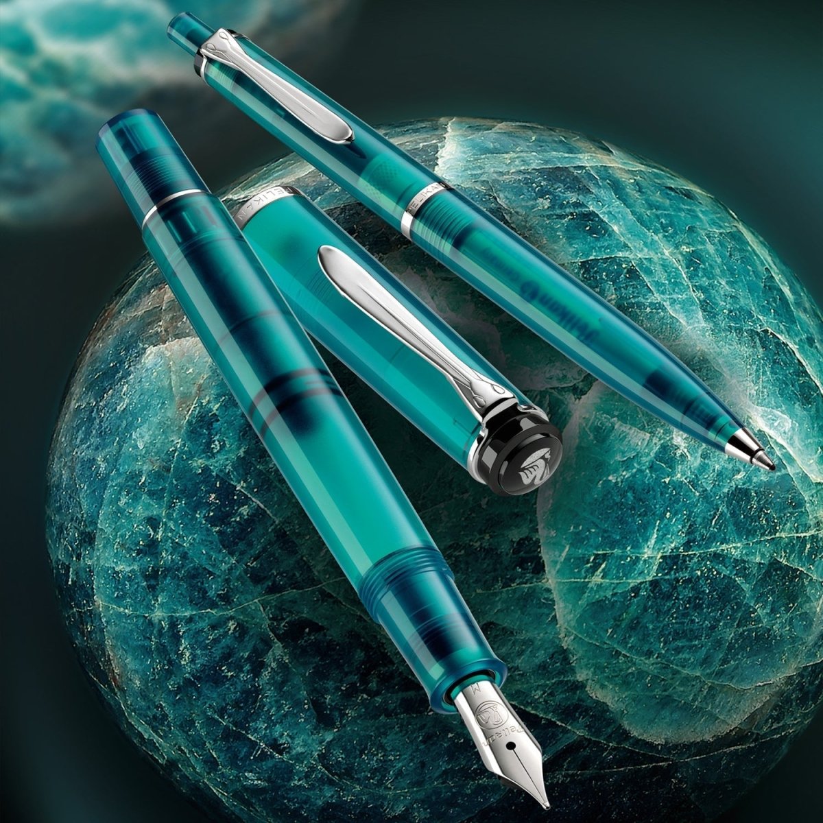 Pelikan Classic M205 Apatite Fountain Pen (Special Edition) - SCOOBOO - PEP_CLC_M205_APT_FPEF_822008 - Fountain Pen