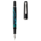 Pelikan Classic M205 Petrol Marbled Fountain Pen (Special Edition) - SCOOBOO - PEP_CLC_M205SE_PTRLMRB_FPEF_818537 - Fountain Pen