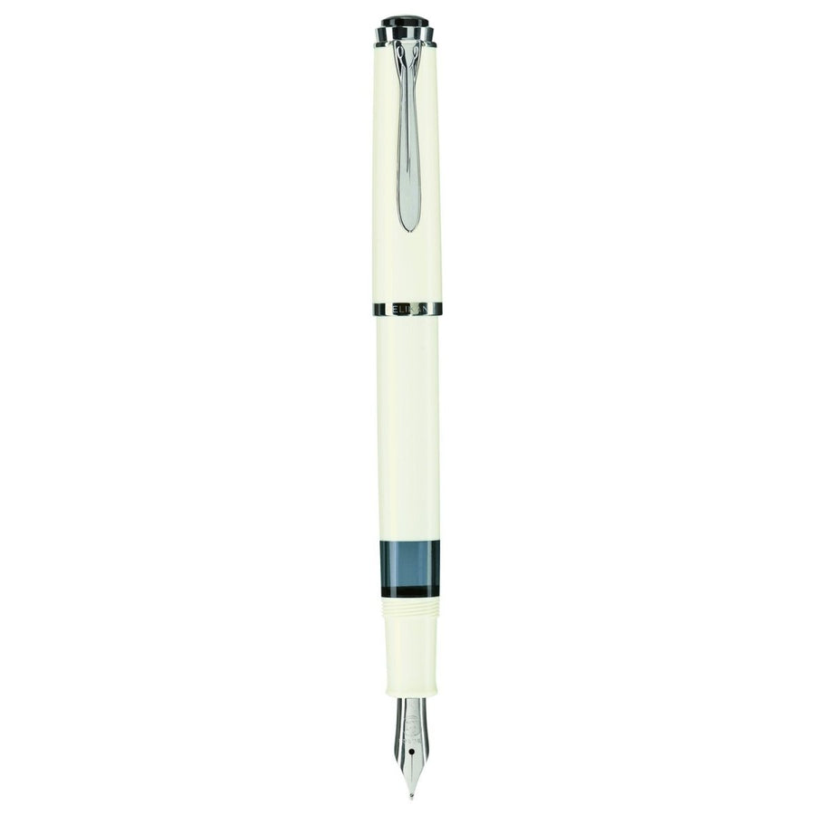Pelikan Classic M205 White Fountain Pen - SCOOBOO - PEP_CLC_M205_WHT_FPEF_817585 - Fountain Pen