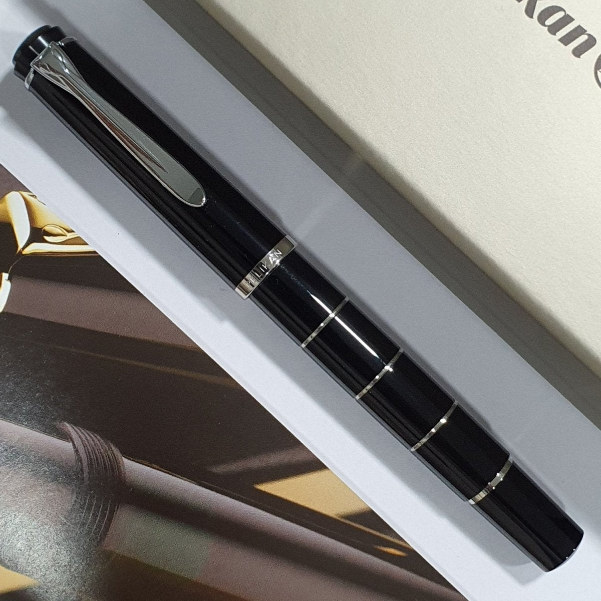 Pelikan Classic M215 Black Rings Fountain Pen - SCOOBOO - PEP_CLC_M215_BLKRNG_FPEF_948372 - Fountain Pen