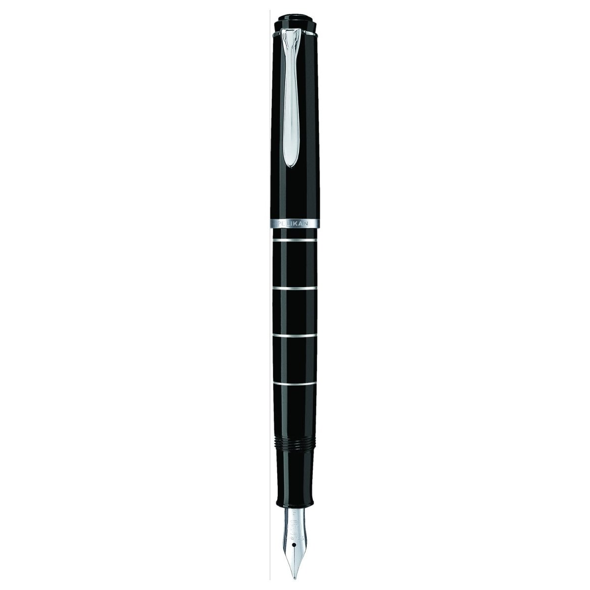 Pelikan Classic M215 Black Rings Fountain Pen - SCOOBOO - PEP_CLC_M215_BLKRNG_FPEF_948372 - Fountain Pen