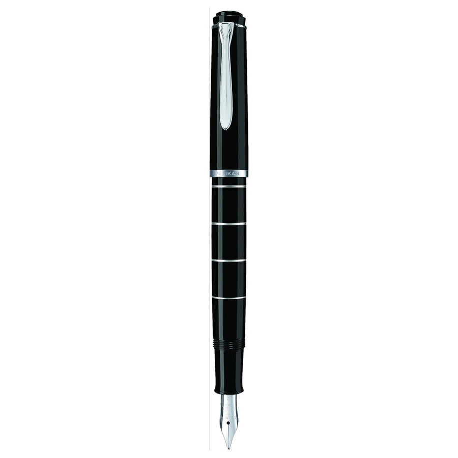 Pelikan Classic M215 Black Rings Fountain Pen - SCOOBOO - PEP_CLC_M215_BLKRNG_FPEF_948372 - Fountain Pen