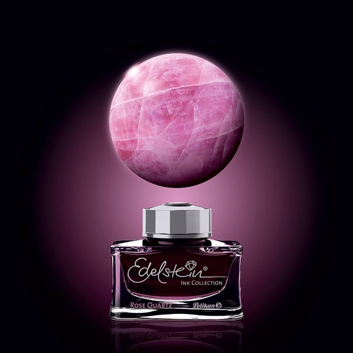 Pelikan Edelstein Ink Bottle (Rose Quartz - 50 ML) 301848 - SCOOBOO - PE_EDL_INKBTL_RSEQTZ_50ML_301848 - Ink Bottle