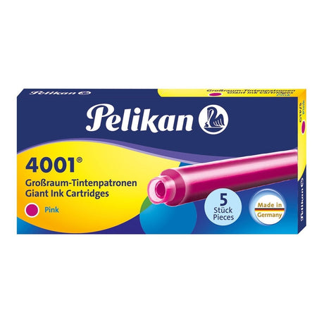 Pelikan GTP/5 Long Ink Cartridge (Pink - Pack of 5) 310672 - SCOOBOO - PE_GTP5_LNG_PNK_INKCART_PK5_310672 - Ink Cartridge
