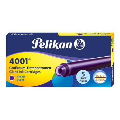 Pelikan GTP/5 Long Ink Cartridge (Violet - Pack of 5) 310664 - SCOOBOO - PE_GTP5_LNG_VLT_INKCART_PK5_310664 - Ink Cartridge