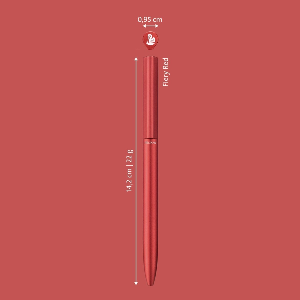 Pelikan Ineo K6 Fiery Red Ballpoint Pen 822435 - SCOOBOO - PE_INEO_FRYRED_BP_822435 - Ballpoint Pen