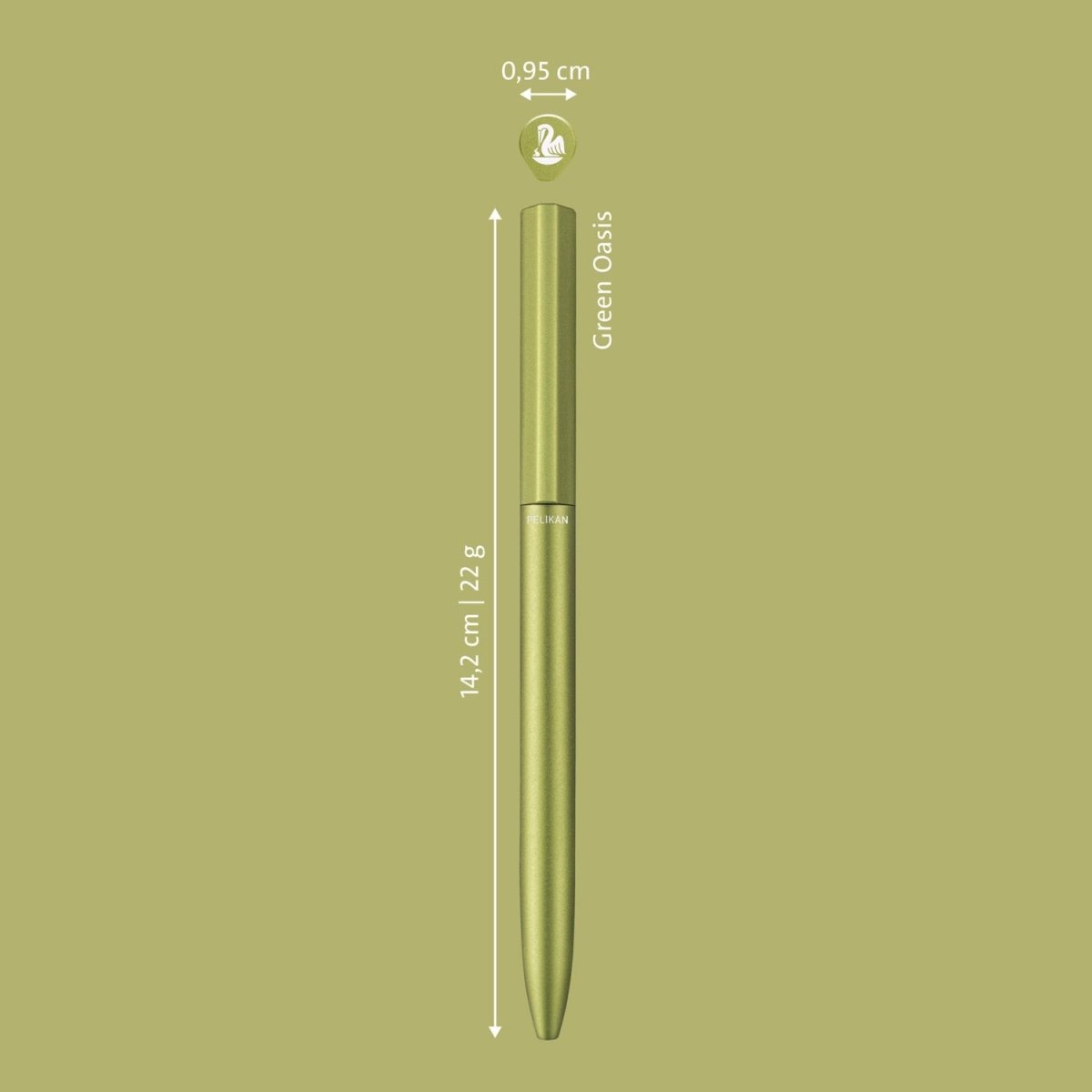 Pelikan Ineo K6 Green Oasis Ballpoint Pen 822442 - SCOOBOO - PE_INEO_GRNOSS_BP_822442 - Ballpoint Pen