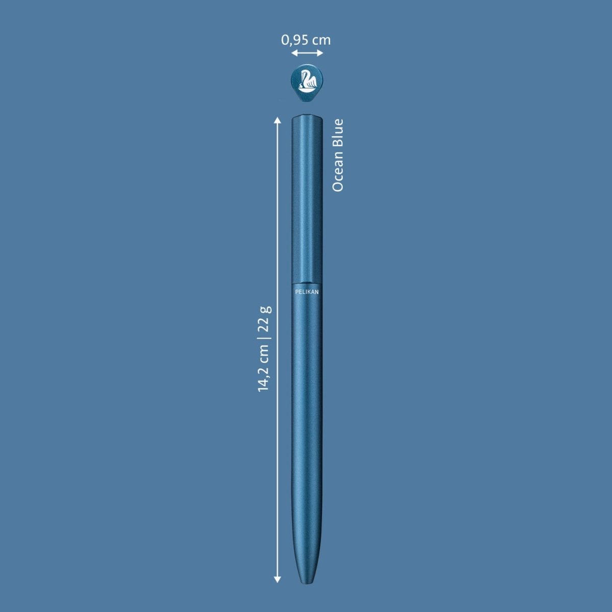 Pelikan Ineo K6 Ocean Blue Ballpoint Pen 822411 - SCOOBOO - PE_INEO_OCNBLU_BP_822411 - Ballpoint Pen