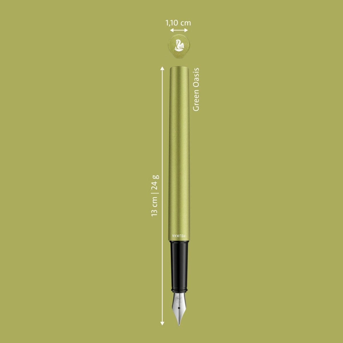 Pelikan Ineo P6 Green Oasis Fountain Pen - SCOOBOO - PE_INEO_GRNOSS_FPM_1051308 - Fountain Pen