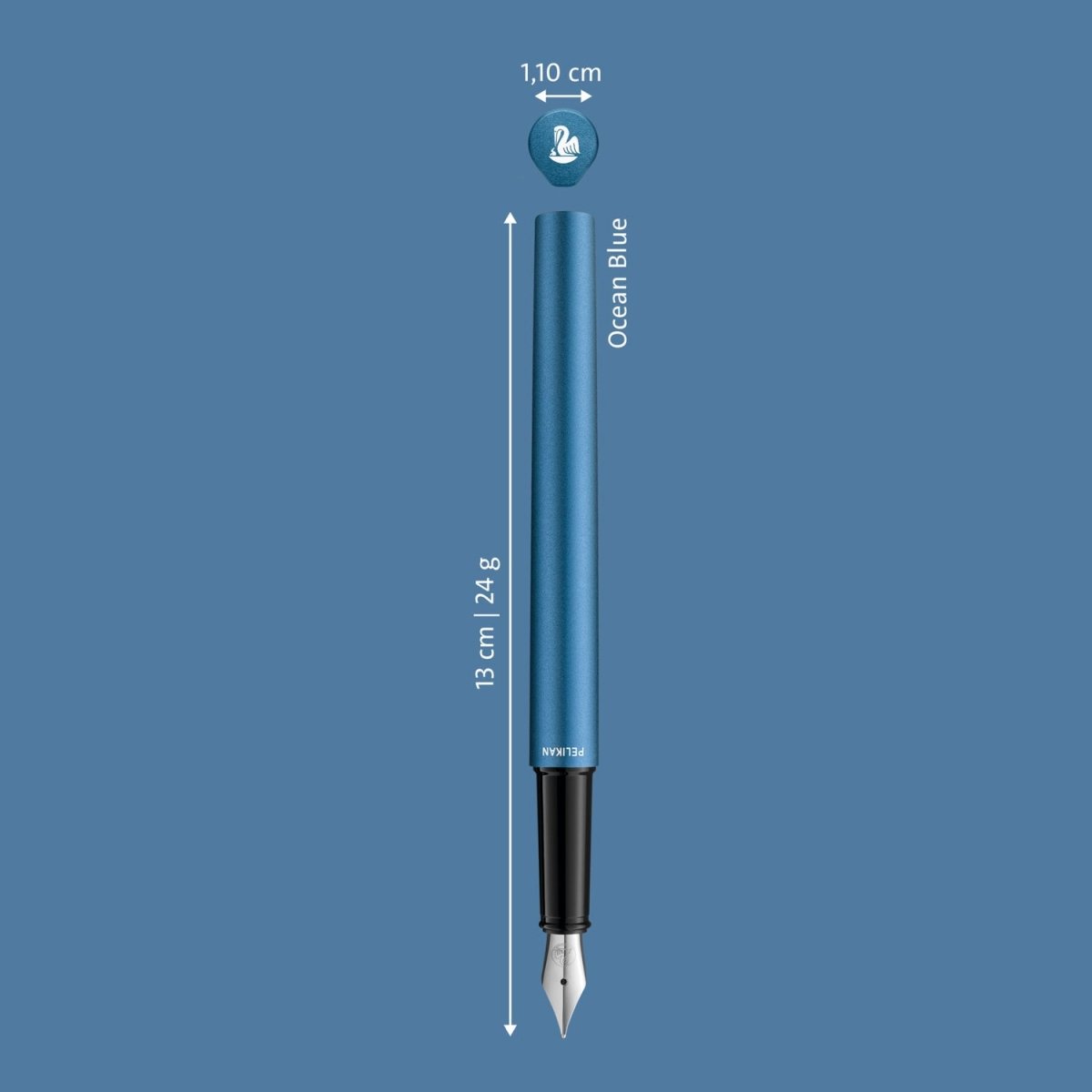 Pelikan Ineo P6 Ocean Blue Fountain Pen - SCOOBOO - PE_INEO_OCNBLU_FPM_1051278 - Fountain Pen