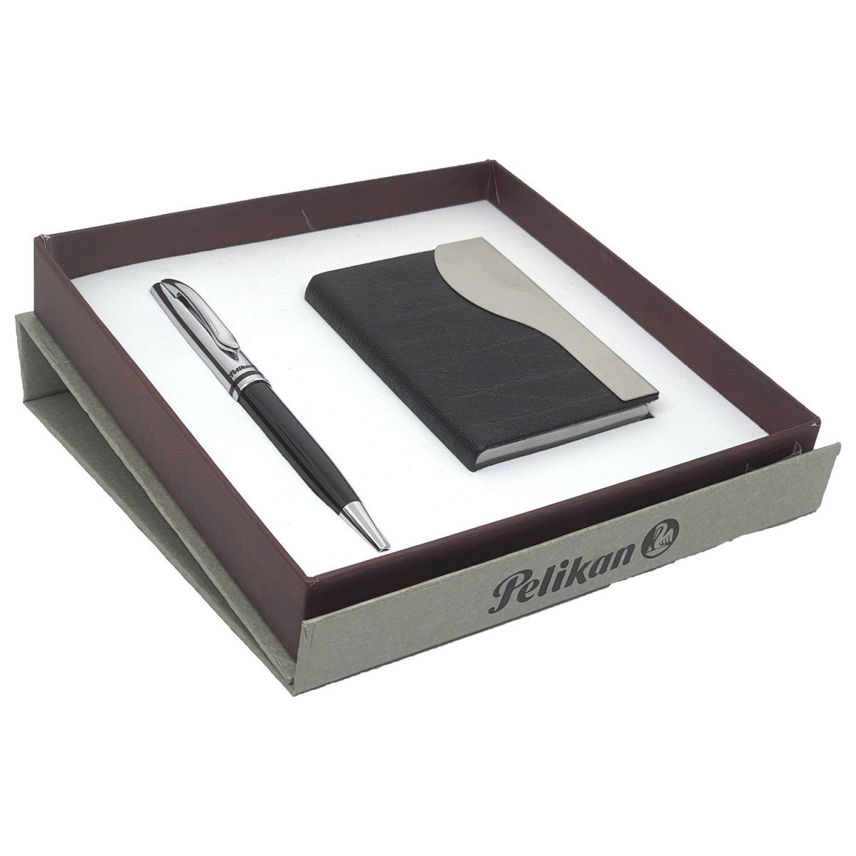 Pelikan Jazz Ballpoint Pen with Card Holder Gift Set 806930 - SCOOBOO - PE_JAZZ_BLK_BP_CRDHLD_809631 - Ballpoint Pen Set