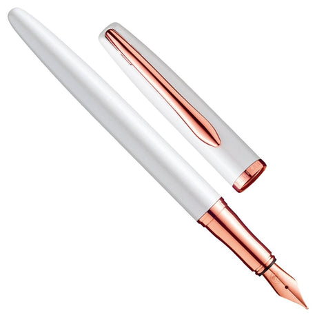 Pelikan Jazz Noble P36 Pearl White RGT Fountain Pen - SCOOBOO - PE_JZZ_NBLP36_PRL_WHT_RG_FPM_821681 - Fountain Pen