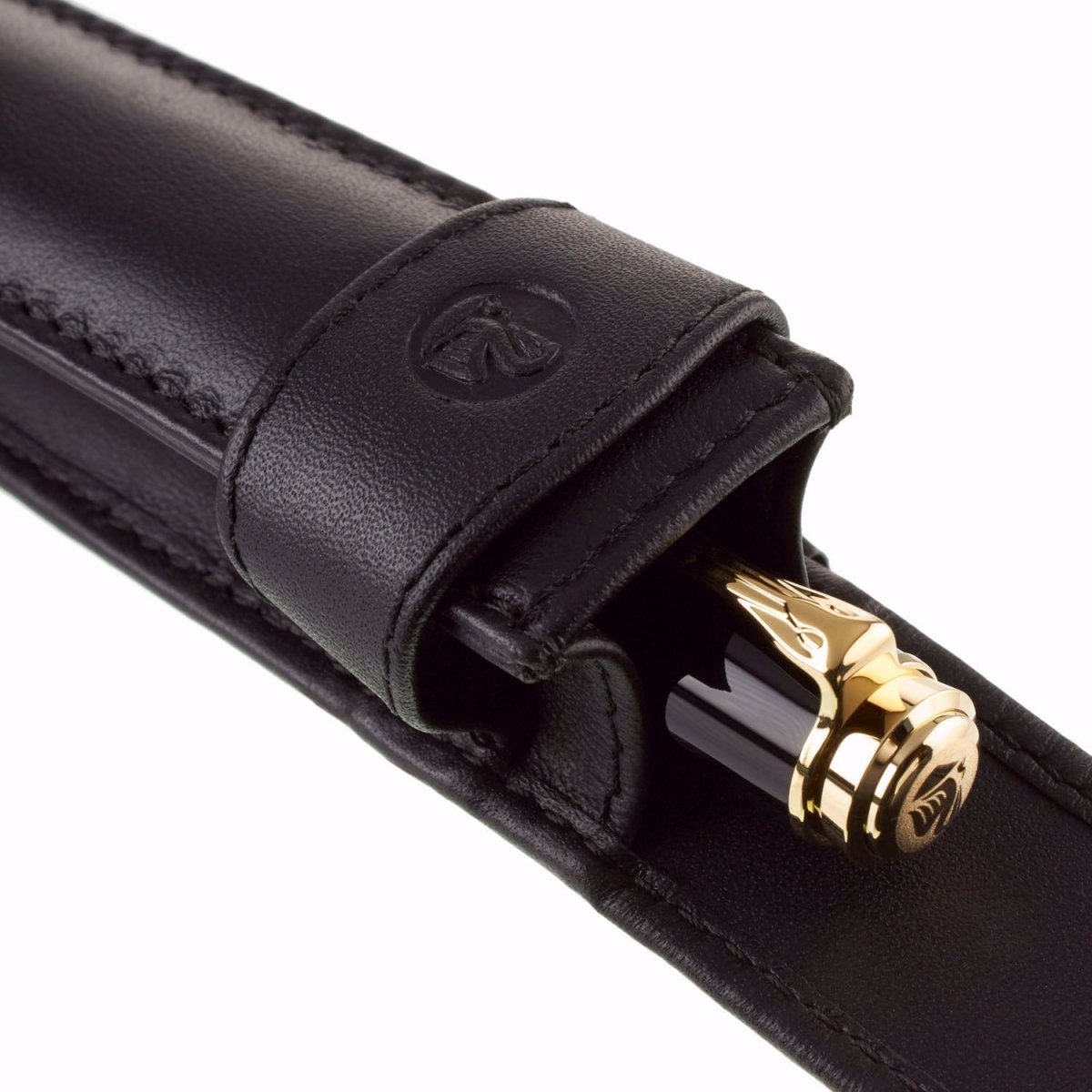 Pelikan Leather One Pen Case (Black) 923409 - SCOOBOO - PEP_LTHR_1PEN_CSE_BLK_923409 - Pen Case