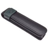 Pelikan Leather One Pen Case (Black/Green) 923524 - SCOOBOO - PEP_LTHR_1PEN_CSE_BLKGRN_923524 - Pen Case