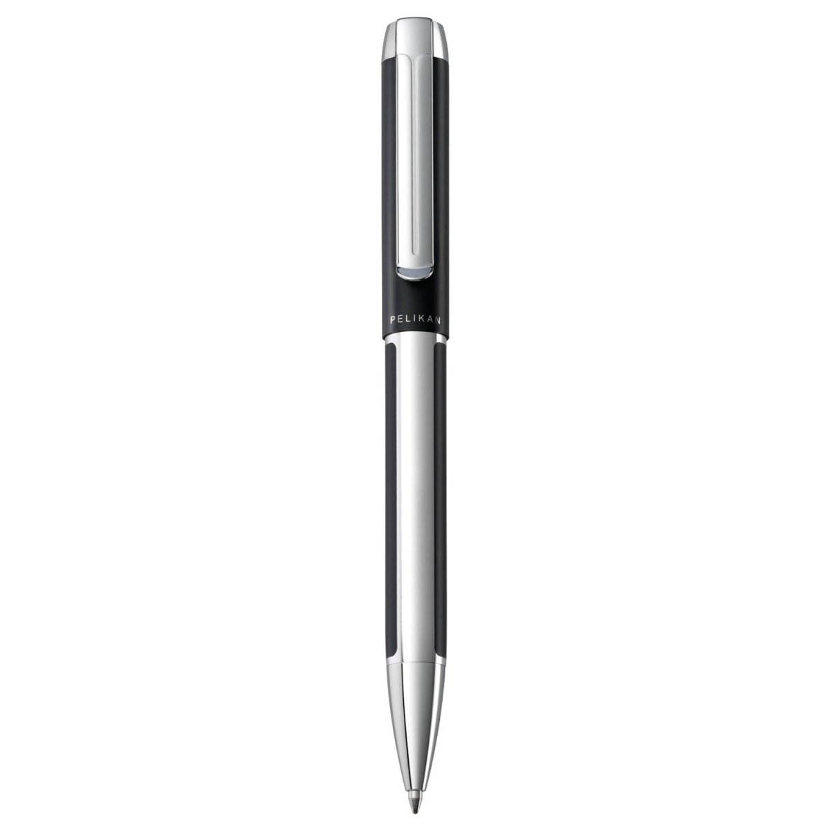 Pelikan Pura K40 Black/Silver Ballpoint Pen 905950 - SCOOBOO - PEP_PUR_K40_BLKSLV_BP_905950 - Ballpoint Pen