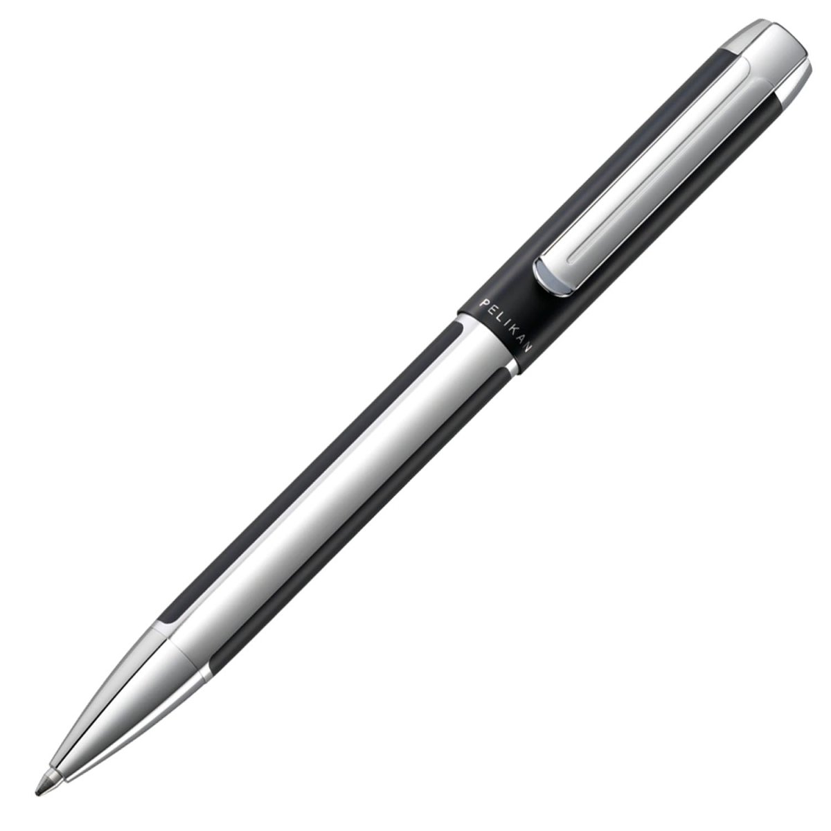 Pelikan Pura K40 Black/Silver Ballpoint Pen 905950 - SCOOBOO - PEP_PUR_K40_BLKSLV_BP_905950 - Ballpoint Pen