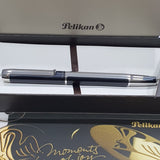 Pelikan Pura P40 Black/Silver Fountain Pen - SCOOBOO - PEP_PUR_P40_BLKSLV_FPEF_904896 - Fountain Pen