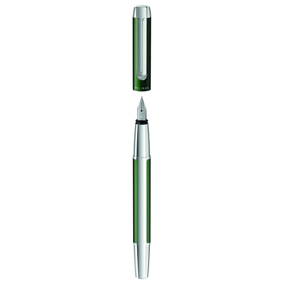 Pelikan Pura P40 Deep Green Fountain Pen - SCOOBOO - PEP_PUR_P40_DPGRN_FPF_817493 - Fountain Pen