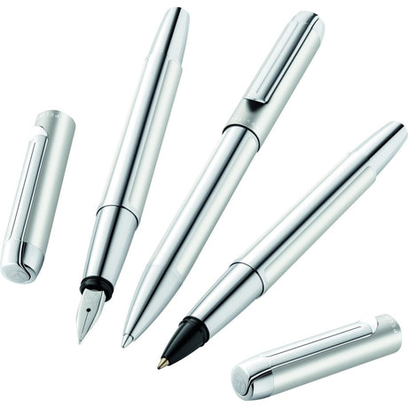 Pelikan Pura P40 Silver Fountain Pen - SCOOBOO - PEP_PUR_P40_SLV_FPEF_952036 - Fountain Pen